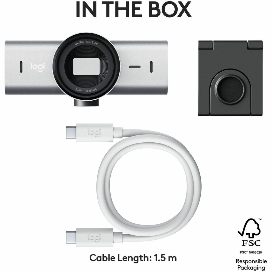 Logitech MX Brio Ultra HD 4K Collaboration and Streaming Webcam, 1080p at 60 FPS, Dual Noise Reducing Mics, Show Mode, USB-C, Webcam Cover, Works with Microsoft Teams, Zoom, Google Meet, Pale Gray Logitech MX Brio Ultra HD 4K Collaboration and Streaming Webcam, 1080p at 60 FPS, Dual Noise Reducing Mics, Show Mode, USB-C, Webcam Cover, Works with Microsoft Teams, Zoom, Google Meet, Pale Gray